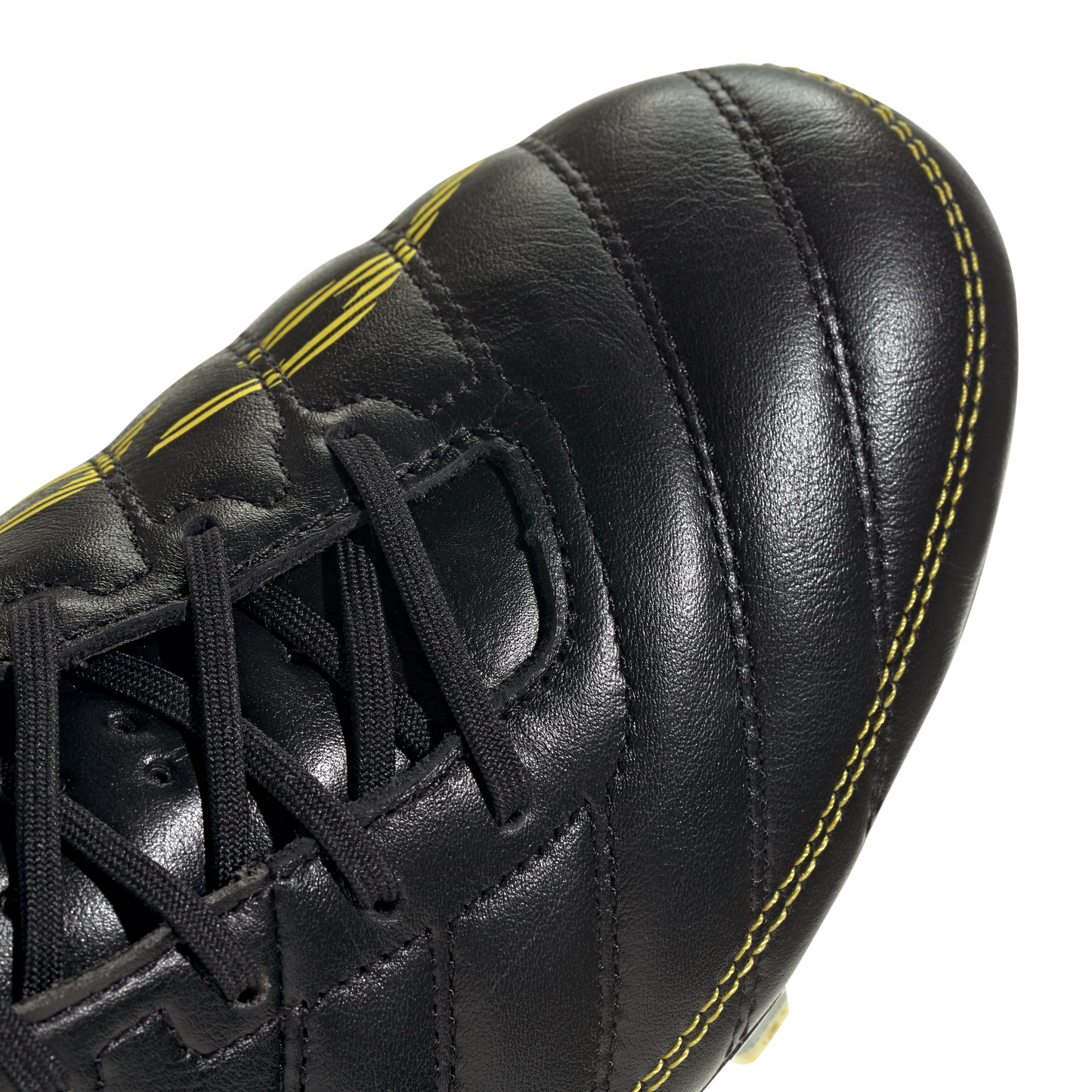 adidas F50 ELITE LEATHER Firm Ground Soccer Cleats | Carbon Black / Yellow | Men's