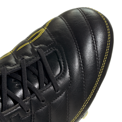 adidas F50 ELITE LEATHER Firm Ground Soccer Cleats | Carbon Black / Yellow | Men's