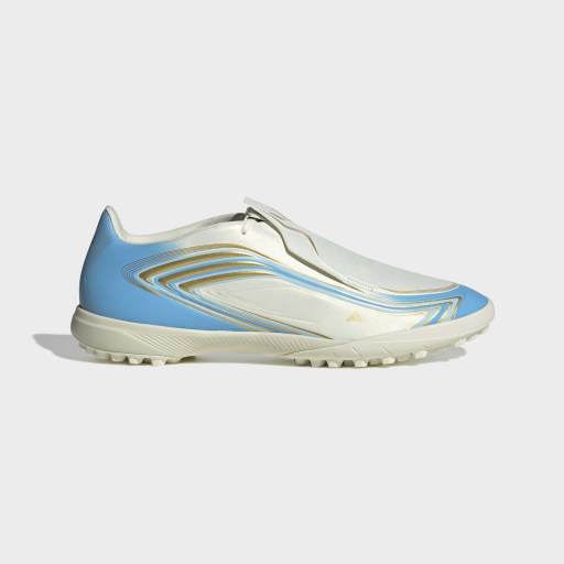 adidas F50 Messi League Turf Football Shoes| Ivory/ Ice Blue | Men's
