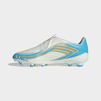 adidas F50 MESSI LEAGUE Laceless Soccer Cleats | Ivory / Ice Blue | Kid's