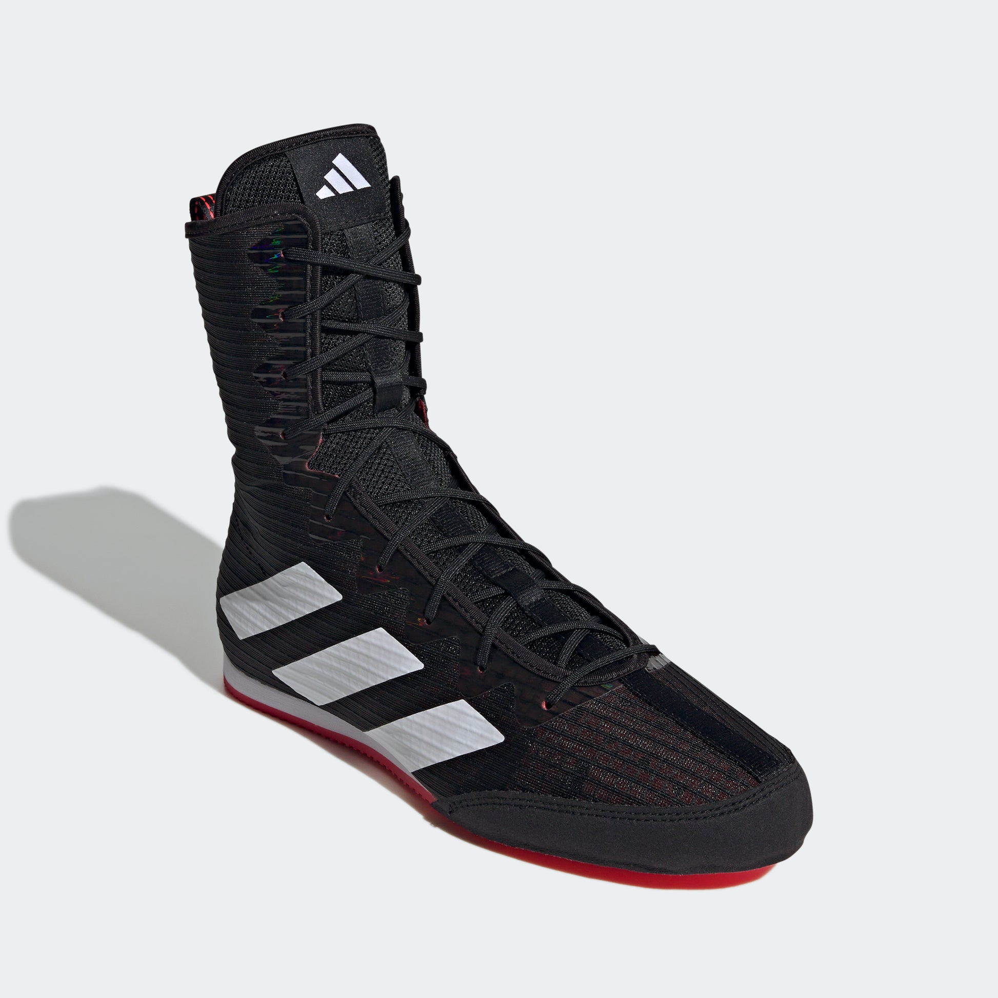adidas BOX HOG 4 Boxing Shoes | Core Black-Cloud White-Pure Ruby | Men's - Core Black/Cloud White/Pure Ruby / 6.5 adidas BOX HOG 4 Boxing Shoes | Core Black-Cloud White-Pure Ruby | Men's - Core Black/Cloud White/Pure Ruby / 6.5