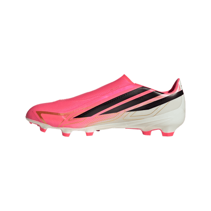 adidas F50 League Laceless Firm/Multi-Ground Cleats | Solar Turbo / Core Black / Gold Metallic | Men's