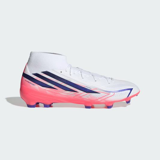 adidas F50 Hyperfast League Mid Firm Ground Football Boots| White | Men's
