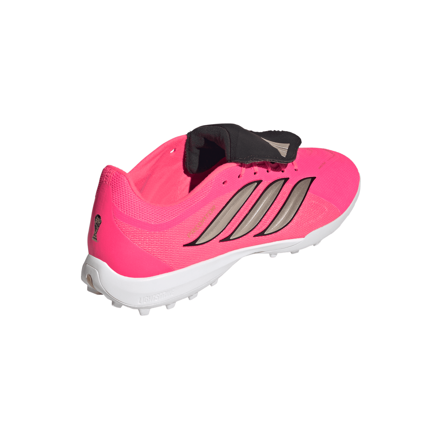 adidas Predator League Fold-Over Tongue Turf Soccer Shoes | Solar Turbo / Iron Metallic / Core Black | Men's