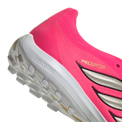 adidas Predator League Fold-Over Tongue Turf Soccer Shoes | Solar Turbo / Iron Metallic / Core Black | Men's