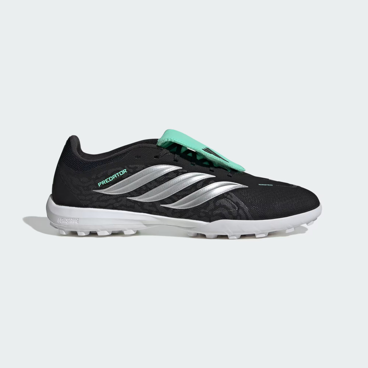 PREDATOR LEAGUE Fold-Over Tongue Turf Football Boots| Black/ Clear Mint | Men's