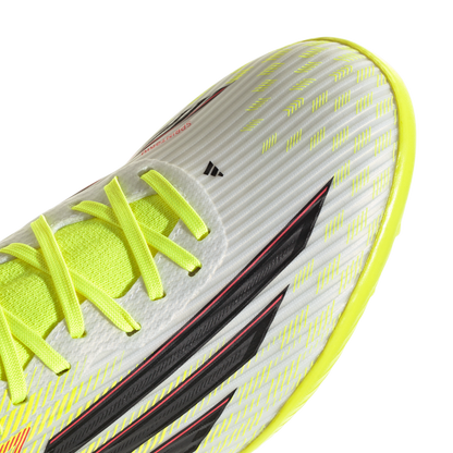 adidas F50 LEAGUE Mid Cut Turf Soccer Shoes | Team Solar Yellow 2 / Core Black / Lucid Red | Men's