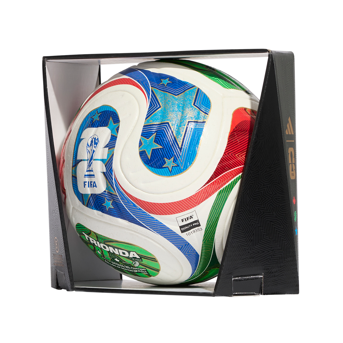 adidas FIFA World Cup 26™ Trionda Pro Ball | White / Solar Blue / Hi-Res Red / Flash Lime