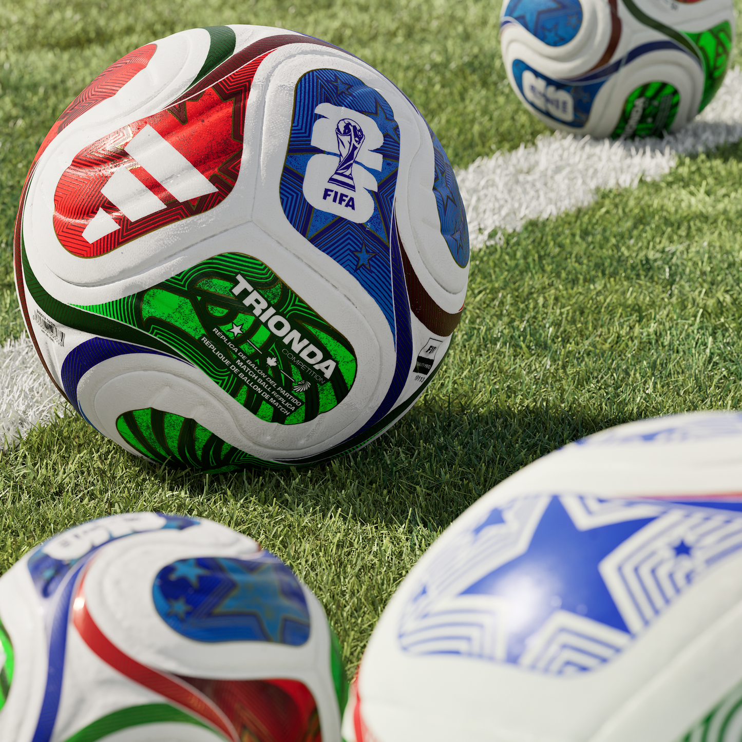 adidas FIFA World Cup 26™ Trionda Competition Ball | White / Royal Blue / Solar Blue / Power Red