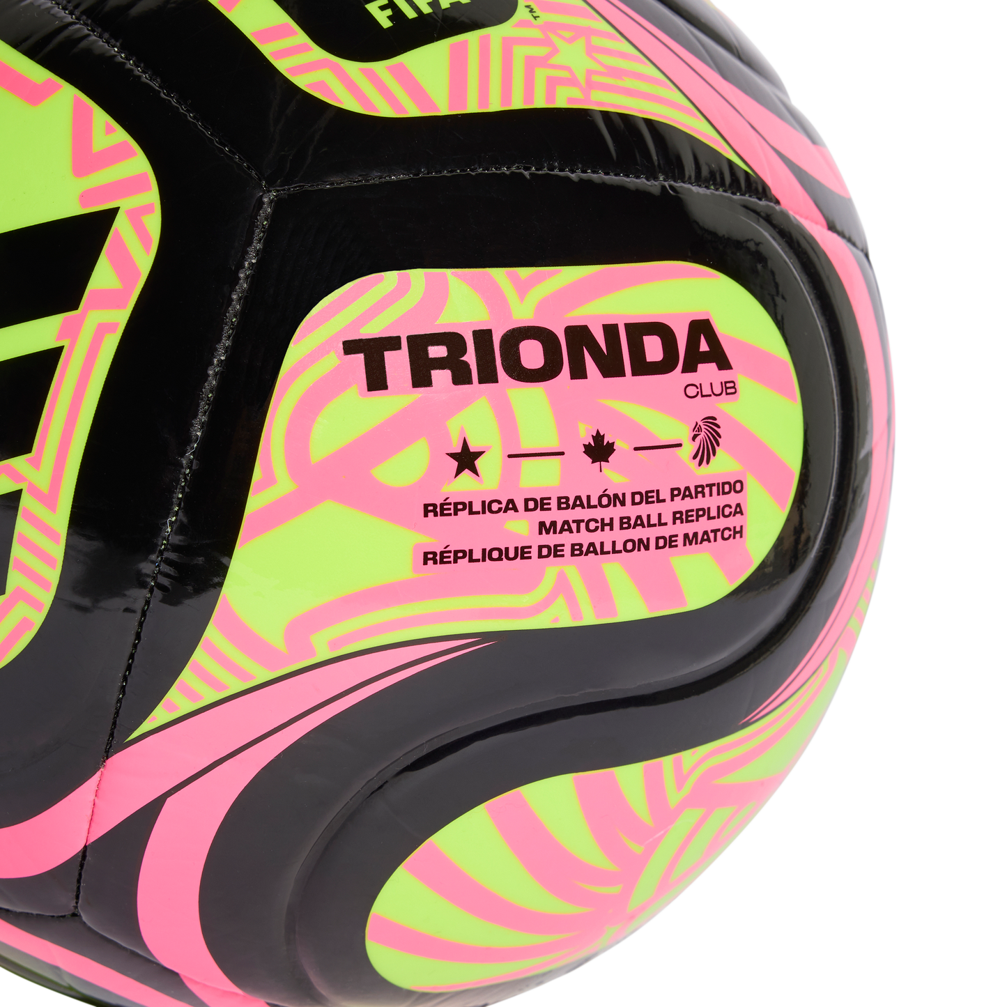 adidas FIFA World Cup 26™ Trionda Club Ball | Black / Lucid Lemon / Lucid Pink