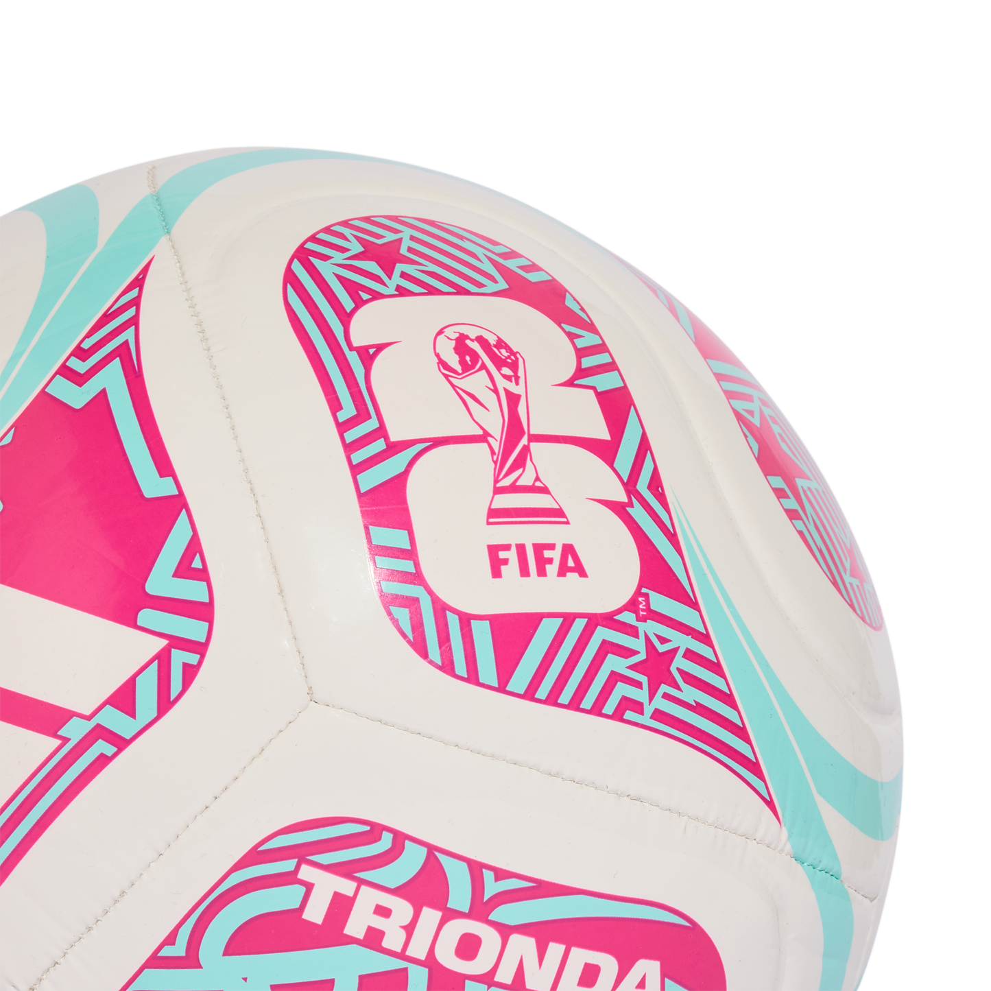 adidas FIFA World Cup 26™ Trionda Club Ball | White / Flash Aqua / Shock Pink