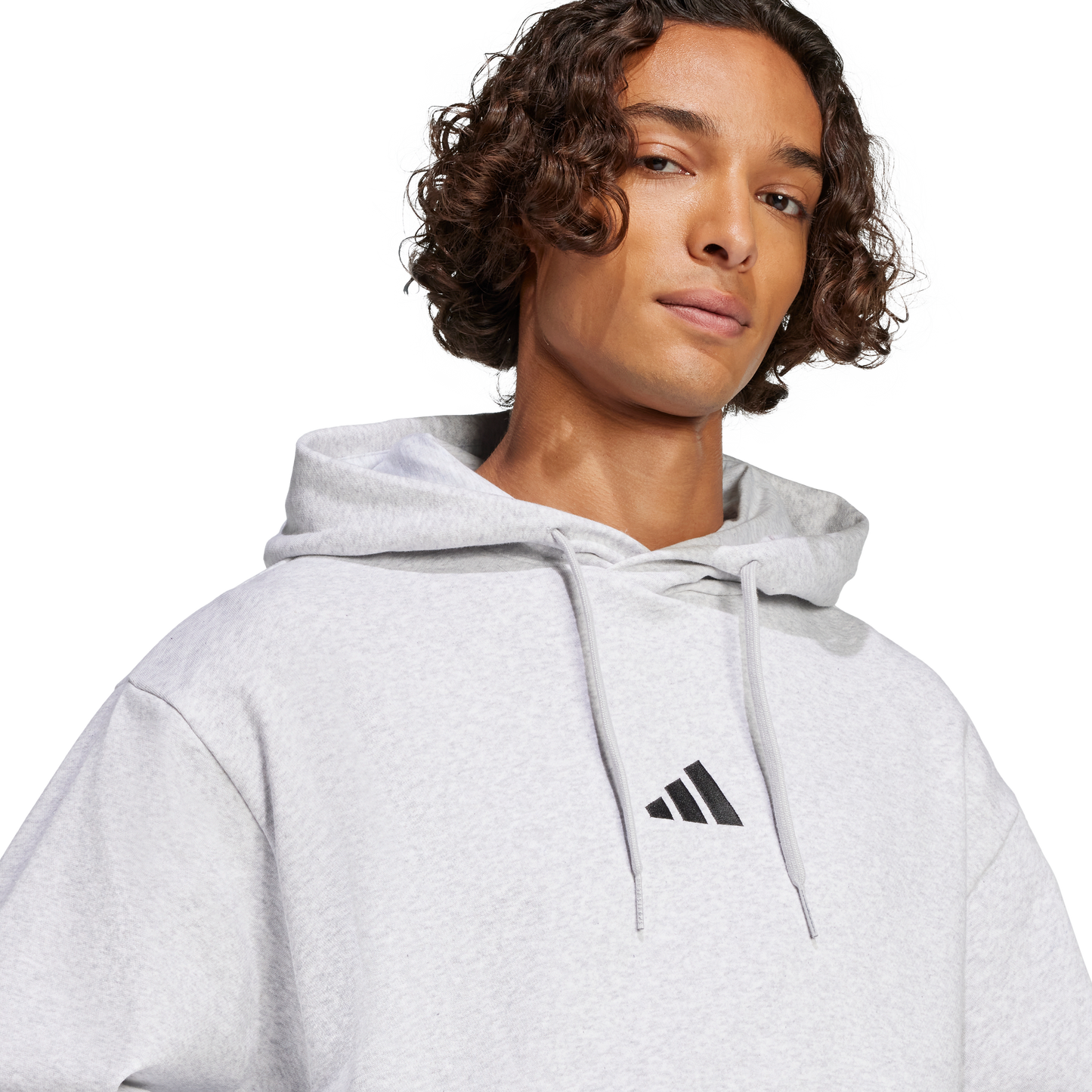 adidas Feelcozy Fleece Hoodie | Light Grey | Men's