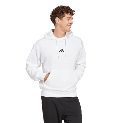 adidas Essentials Feelcozy Fleece Hoodie | White | Men's