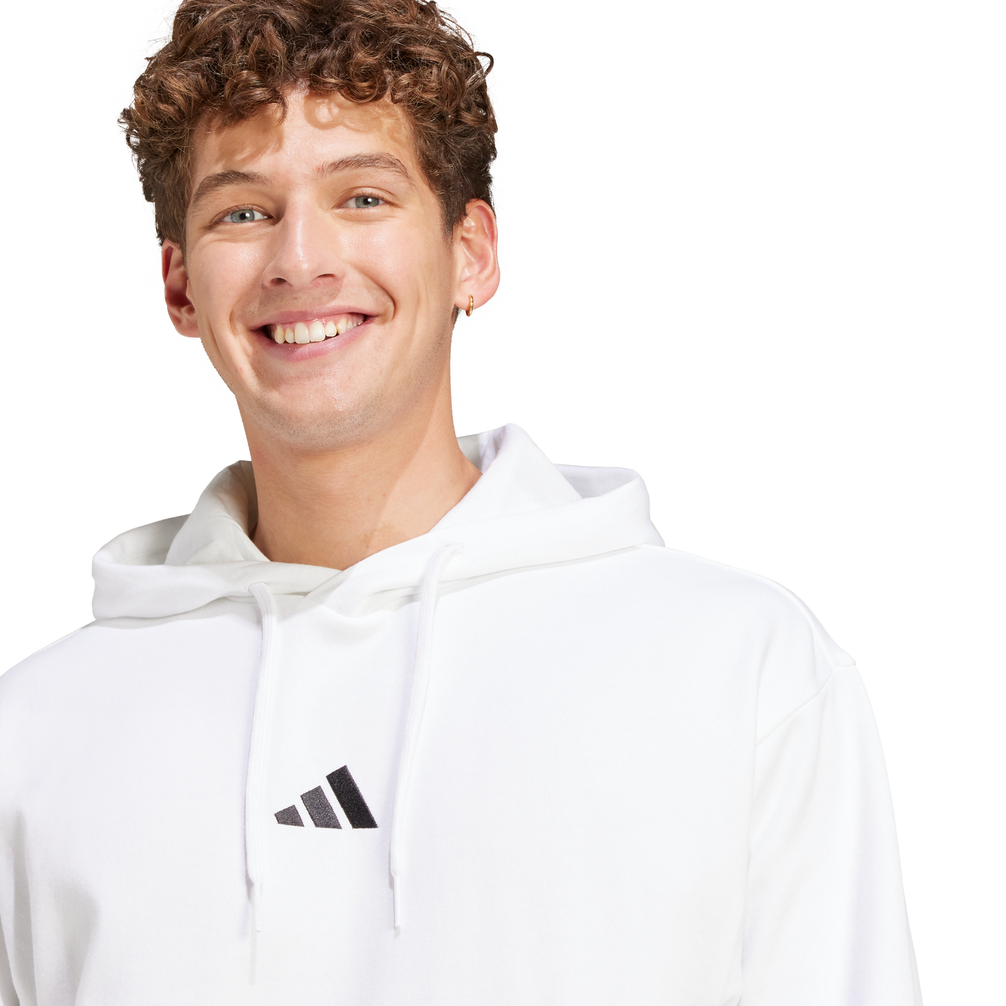 adidas Essentials Feelcozy Fleece Hoodie | White | Men's