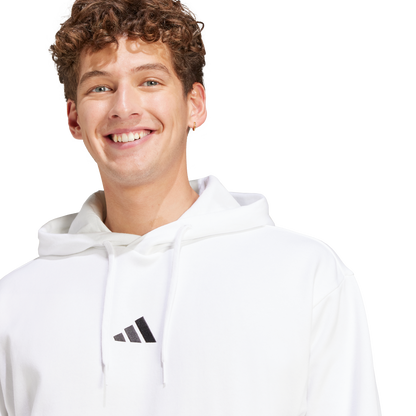 adidas Essentials Feelcozy Fleece Hoodie | White | Men's