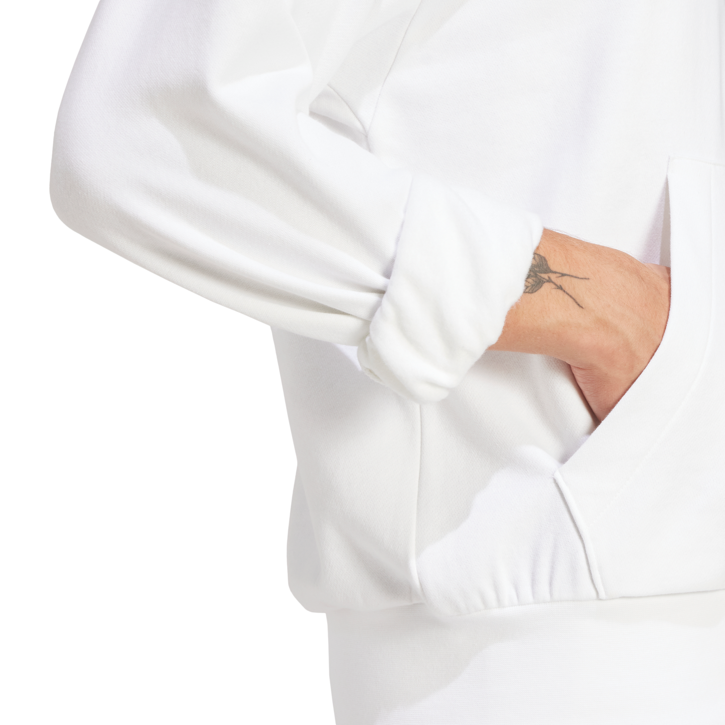 adidas Essentials Feelcozy Fleece Hoodie | White | Men's