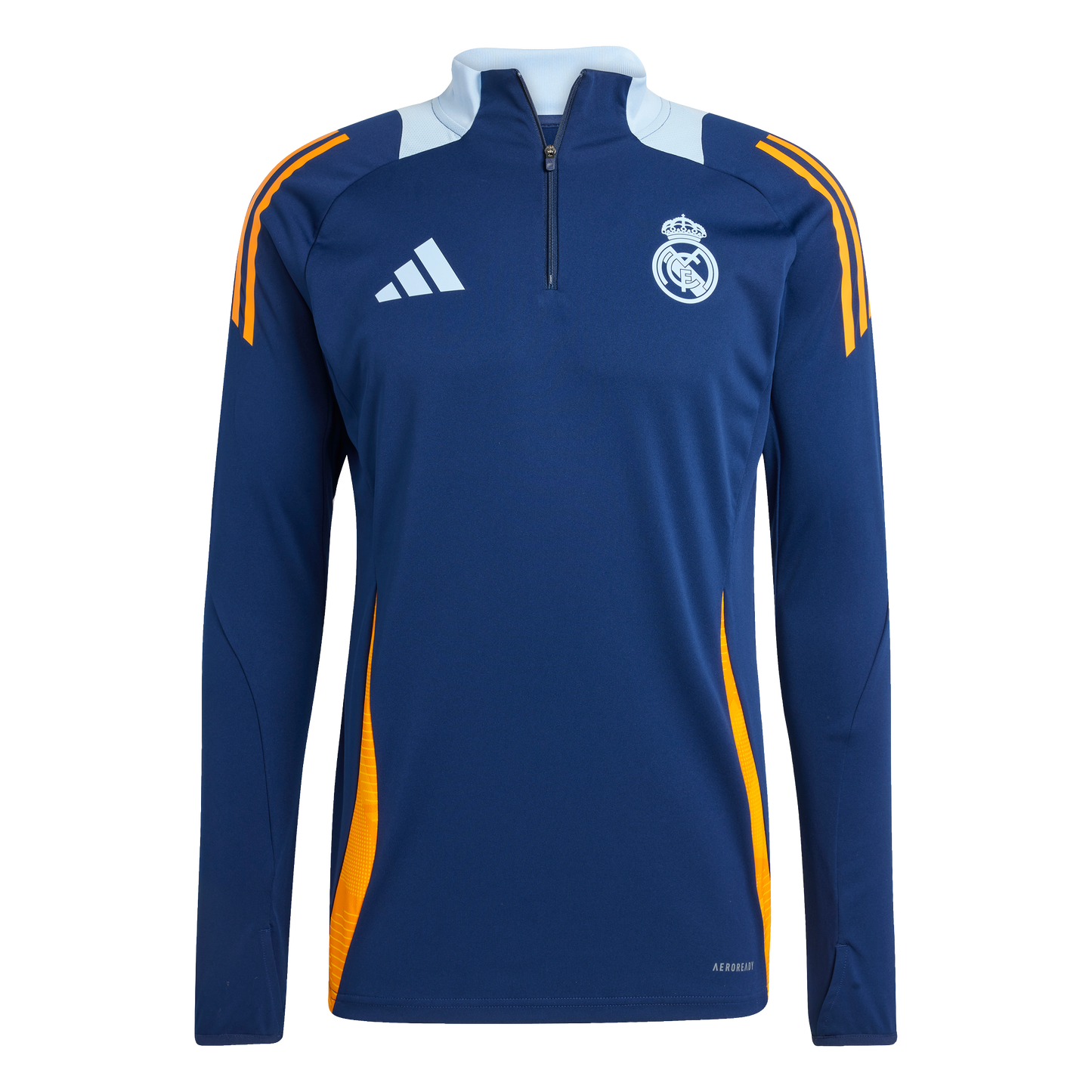 adidas Real Madrid 24/25 Training Top | Team Navy Blue / Crew Orange / Glow Blue | Men's