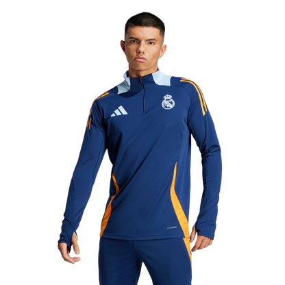 adidas Real Madrid 24/25 Training Top | Team Navy Blue / Crew Orange / Glow Blue | Men's