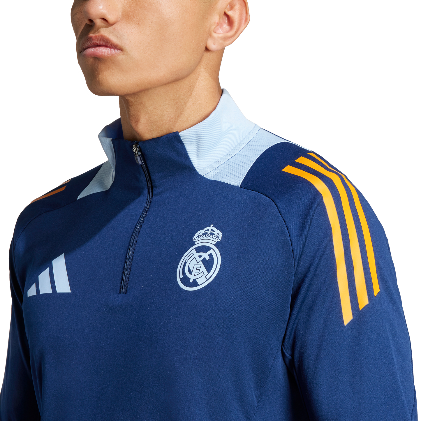 adidas Real Madrid 24/25 Training Top | Team Navy Blue / Crew Orange / Glow Blue | Men's