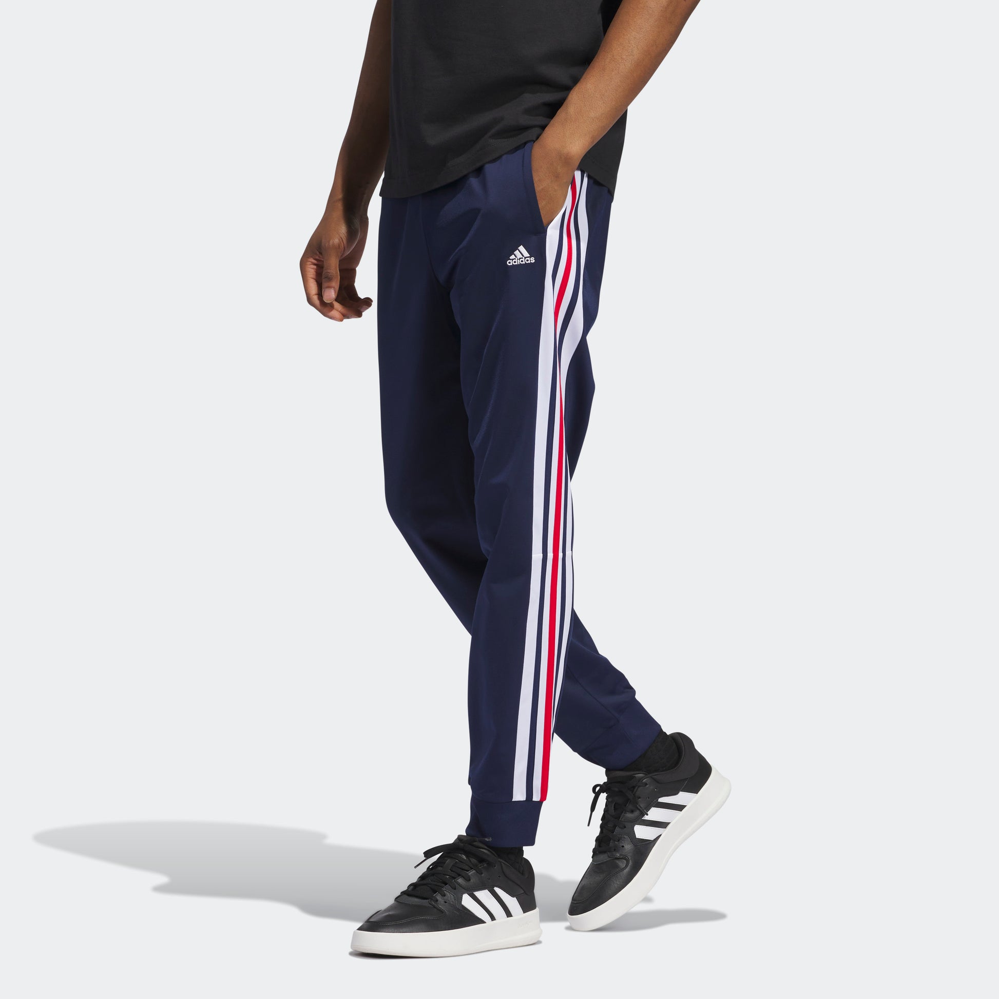 adidas Men's Essentials Color Block Tricot Track Pants adidas Men's Essentials Color Block Tricot Track Pants