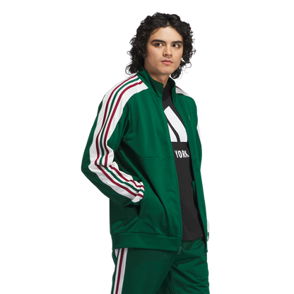 adidas Men's Nations Track Top | Dark Green / White / Burgundy | Men's