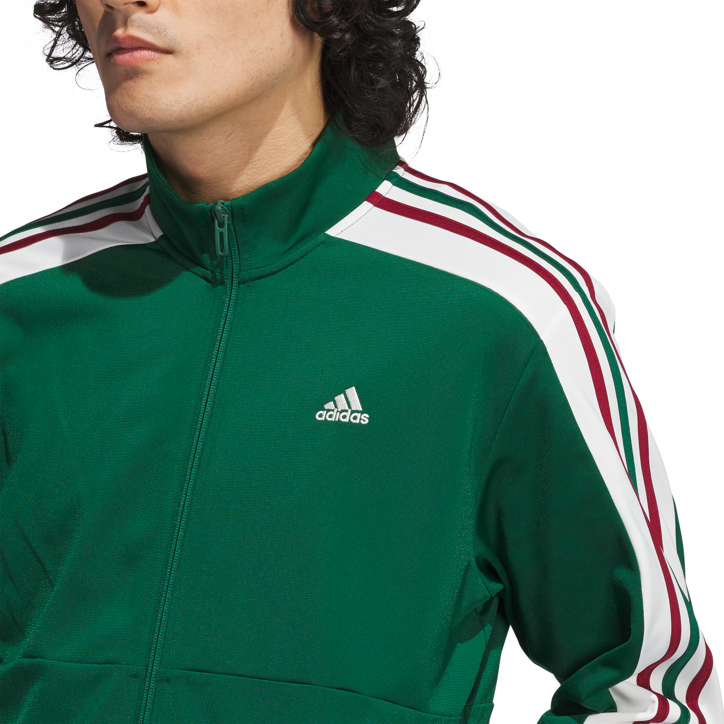 adidas Men's Nations Track Top | Dark Green / White / Burgundy | Men's