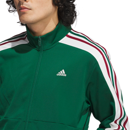 adidas Men's Nations Track Top | Dark Green / White / Burgundy | Men's