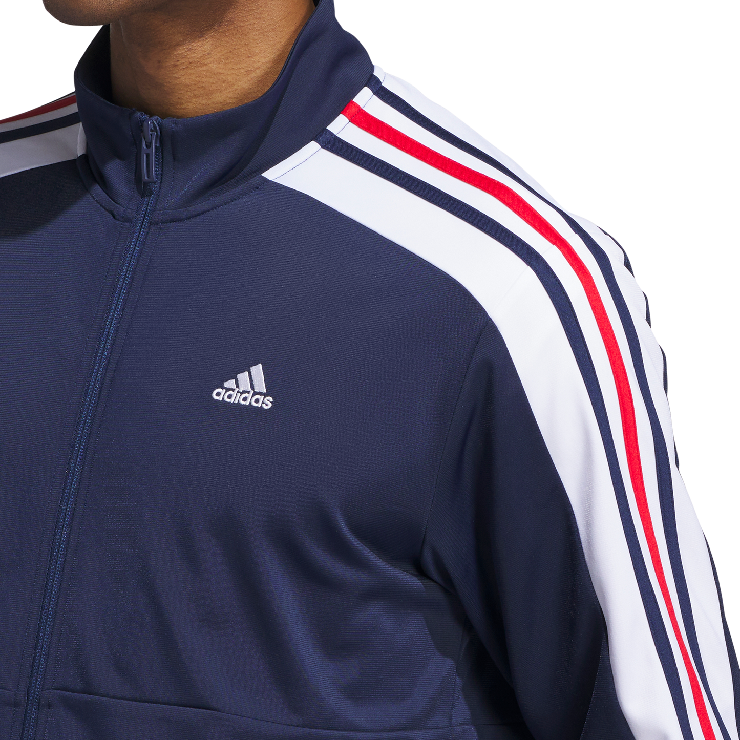 adidas Men's Nations Track Top | Navy Blue / White / Red | Men's