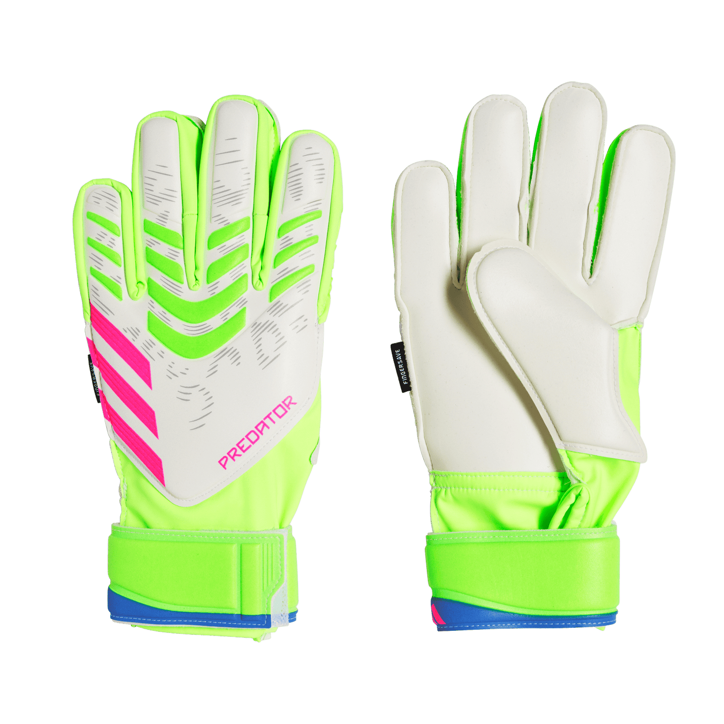 adidas Predator Match Soccer Goalkeeper Gloves | Lucid Lemon / White | Kid's