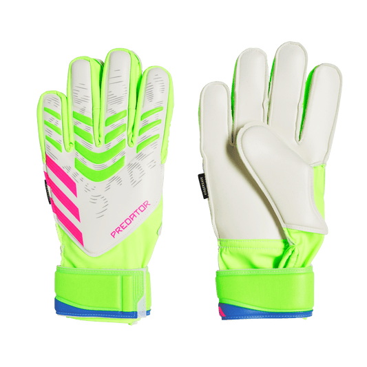adidas Predator Match Soccer Goalkeeper Gloves | Lucid Lemon / White | Kid's