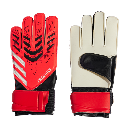 adidas Predator Training Soccer Goalkeeper Gloves | Black / Lucid Red / White | Kid's