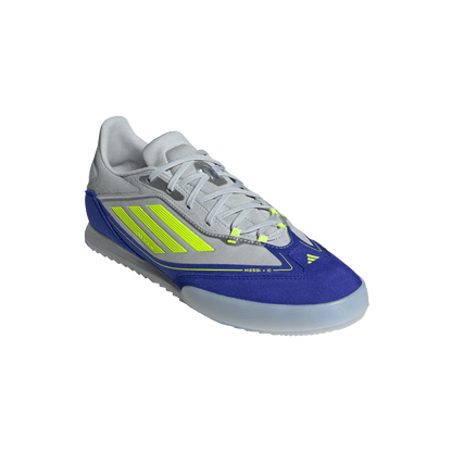 adidas F50 Messi Freestyle Indoor Soccer Shoes | Silver Metallic / Solar Yellow | Men's