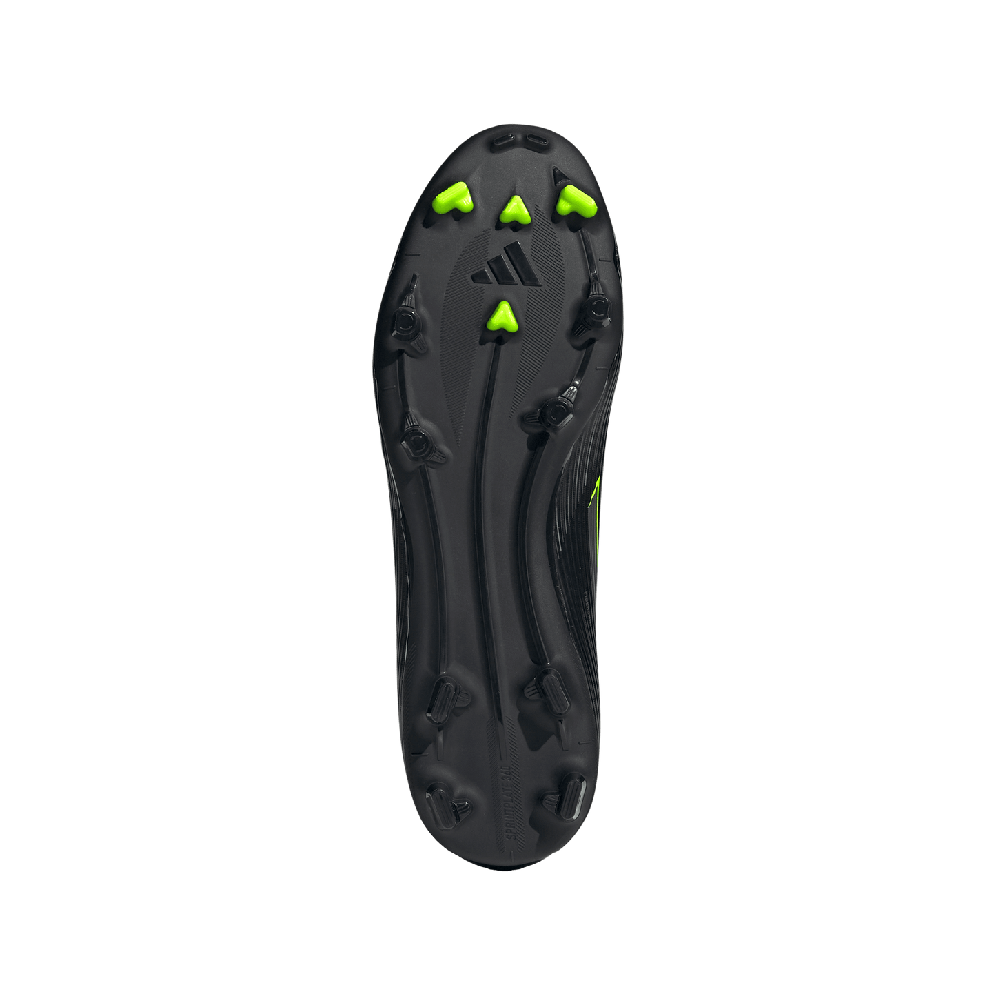 adidas F50 League Firm/Multi-Ground Soccer Cleats | Core Black / Iron Metallic / Lucid Lemon | Men's