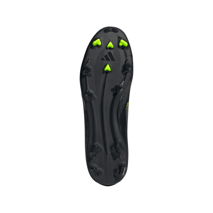 adidas F50 League Firm/Multi-Ground Soccer Cleats | Core Black / Iron Metallic / Lucid Lemon | Men's
