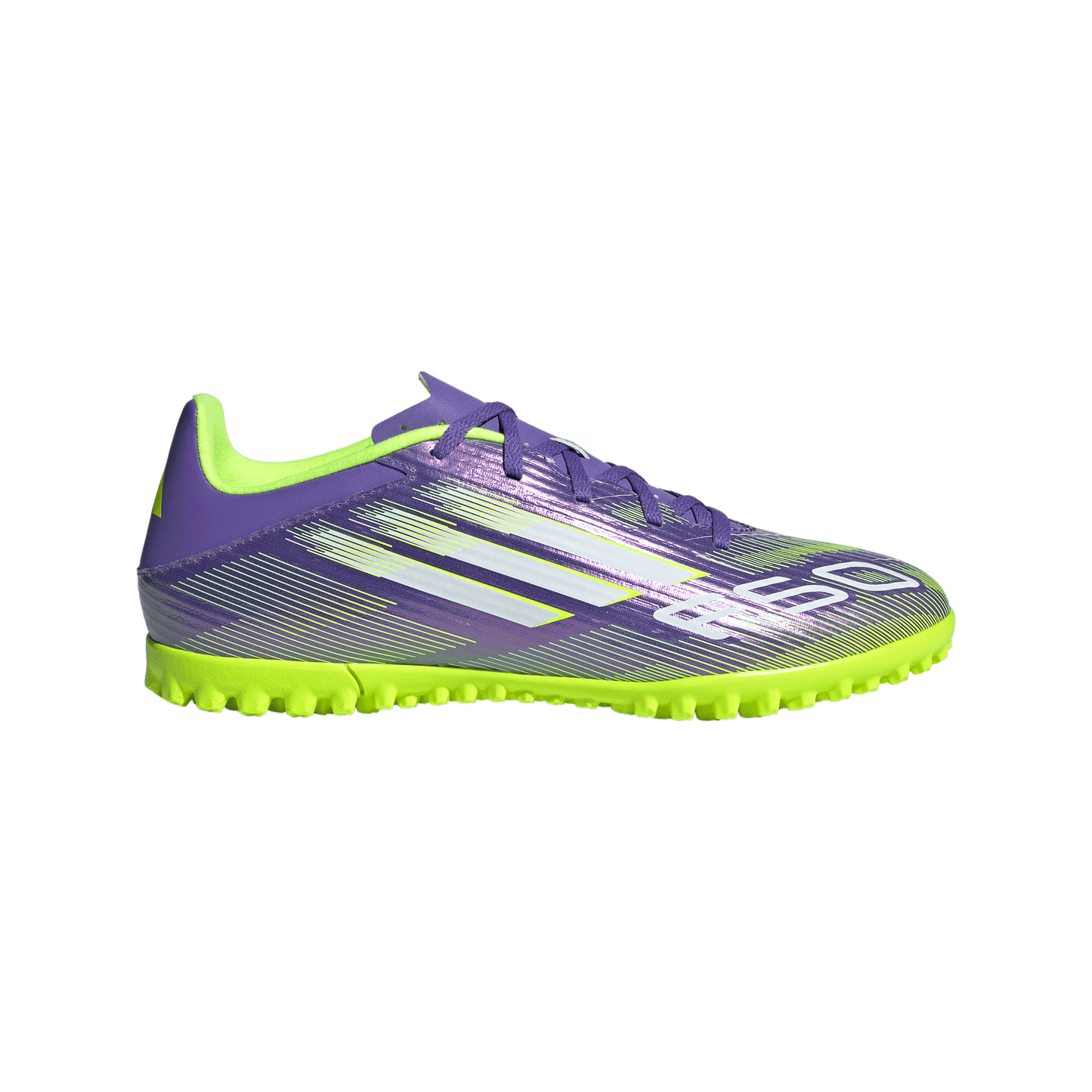 adidas F50 CLUB Artificial Turf Soccer Shoes | Purple Rush / Cloud White / Lucid Lemon | Men's