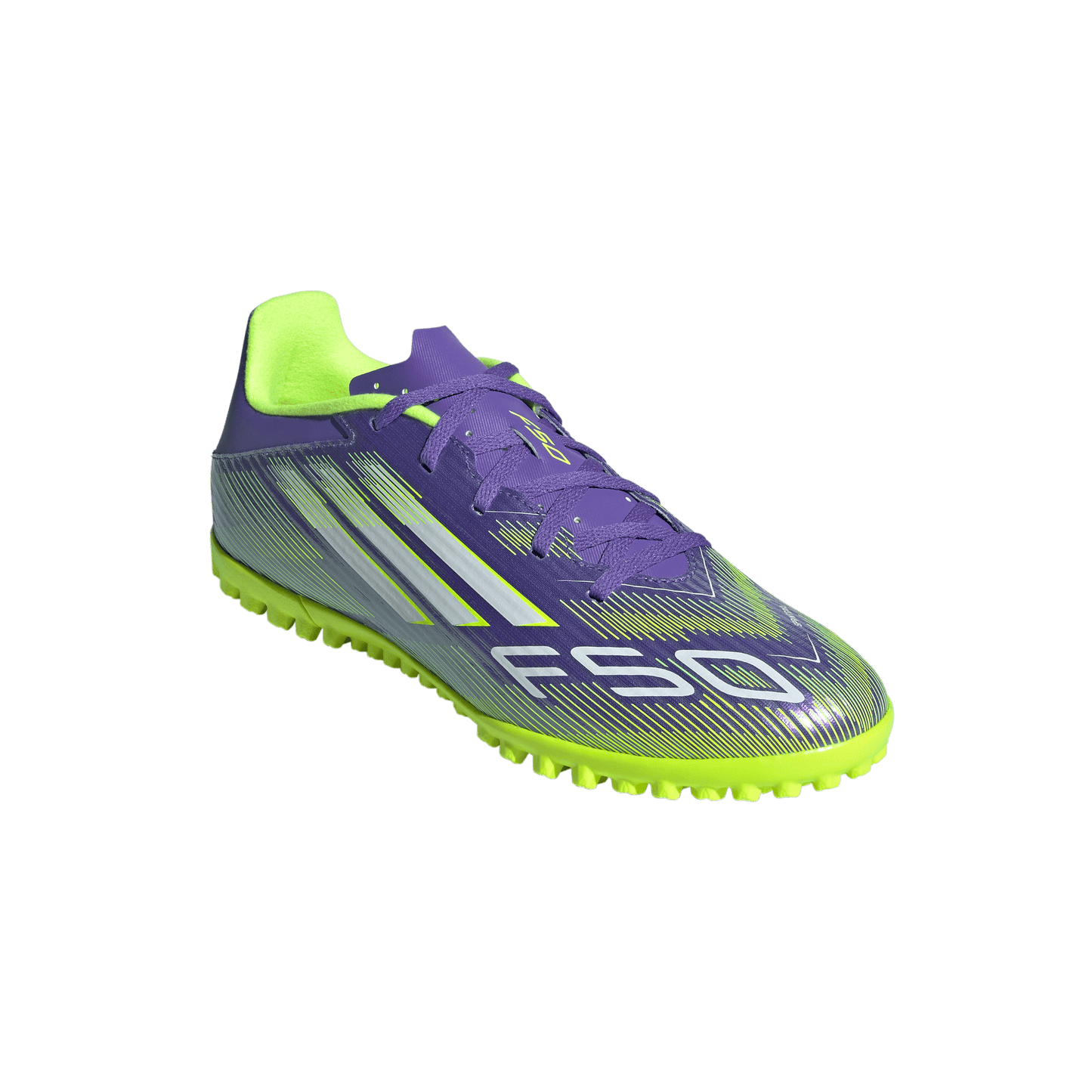adidas F50 CLUB Artificial Turf Soccer Shoes | Purple Rush / Cloud White / Lucid Lemon | Men's