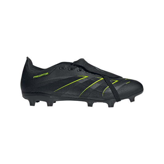 adidas Predator League Firm Ground Soccer Cleats | Core Black / Carbon / Lucid Lemon | Men's