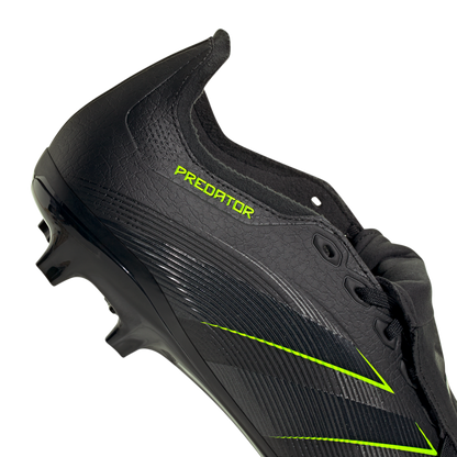 adidas Predator League Firm Ground Soccer Cleats | Core Black / Carbon / Lucid Lemon | Men's