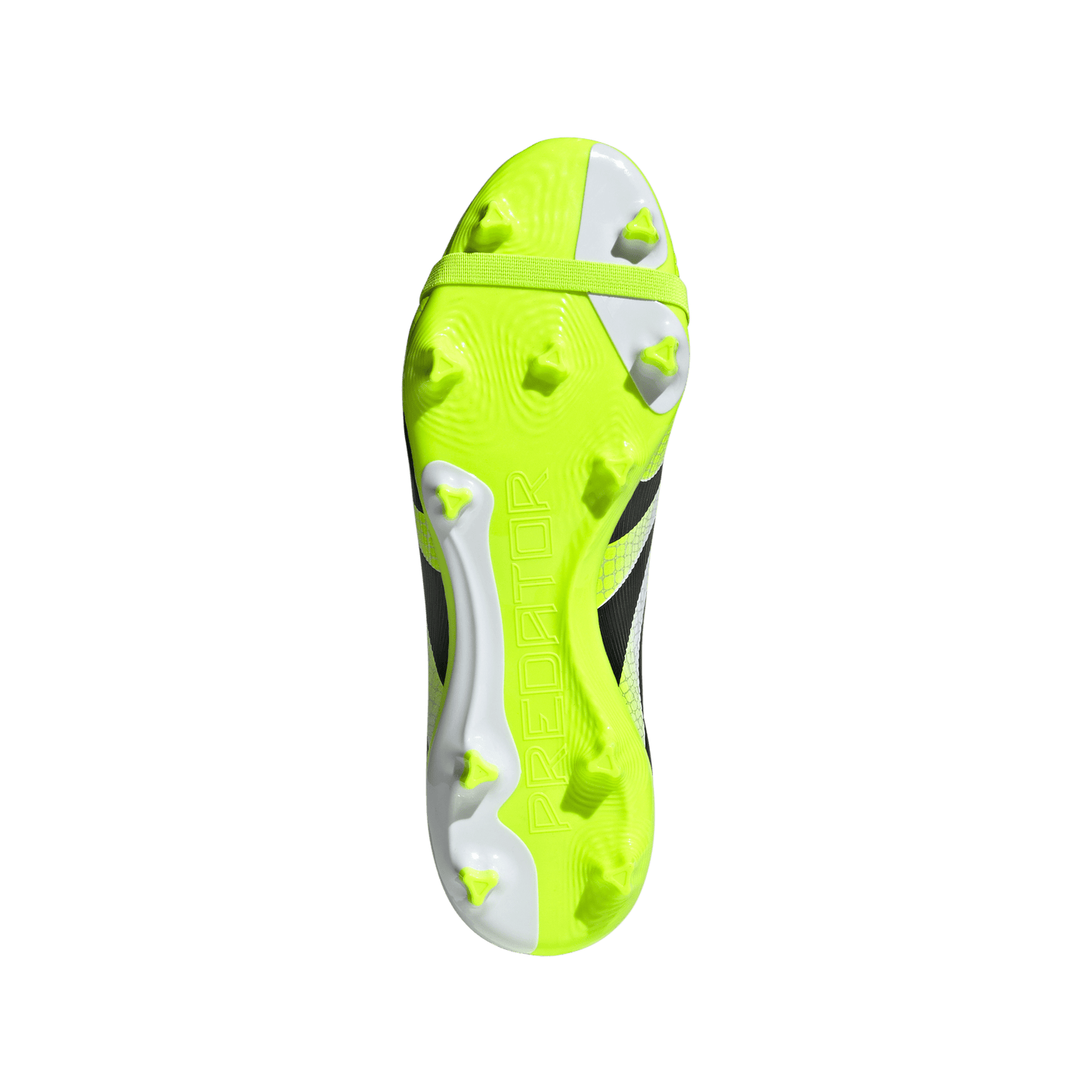 adidas Predator League Fold-Over Tongue FG Soccer Cleats | Cloud White / Core Black / Lucid Lemon | Men's