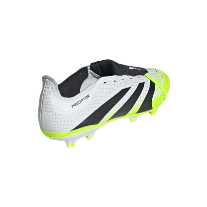 adidas Predator League Fold-Over Tongue FG Soccer Cleats | Cloud White / Core Black / Lucid Lemon | Men's
