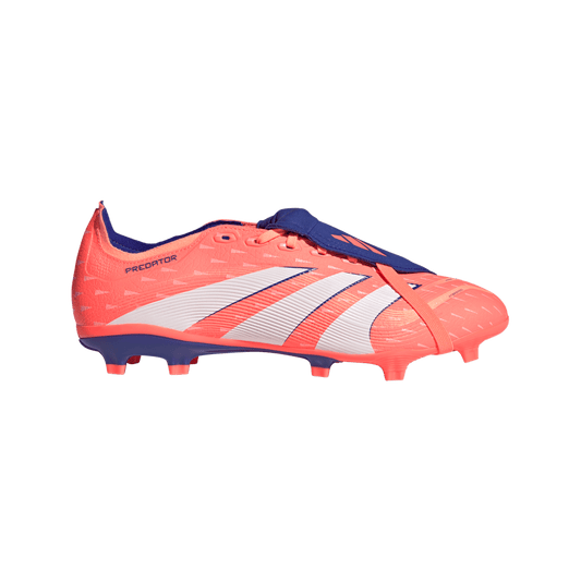 adidas Predator League Fold-Over Tongue Firm/Multi-Ground Cleats | Signal Coral / Cloud White / Beam Orange | Men's