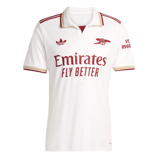adidas Arsenal  25/26 Third Soccer Jersey | White-Red | Men's