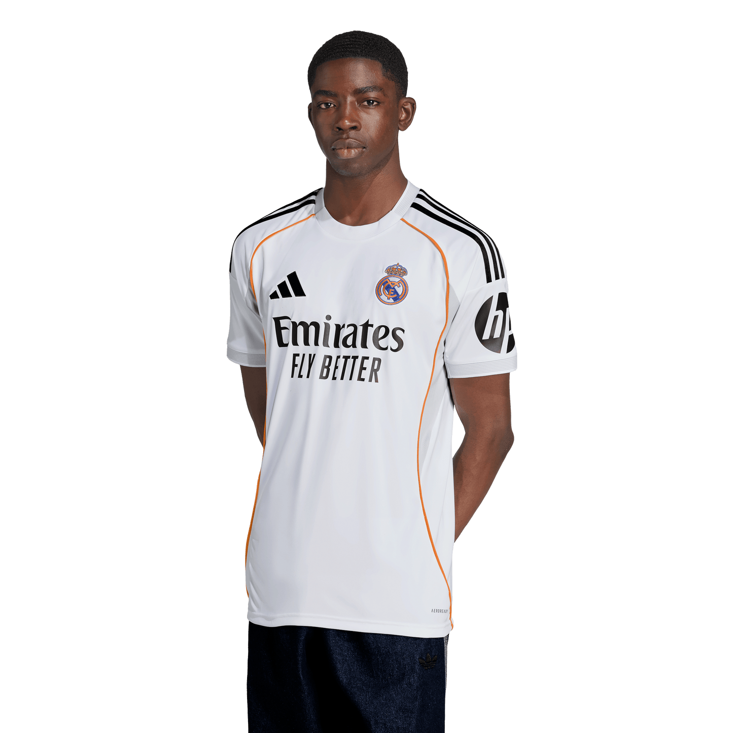 adidas Real Madrid  25/26 Home Soccer Jersey | White-Black | Men's