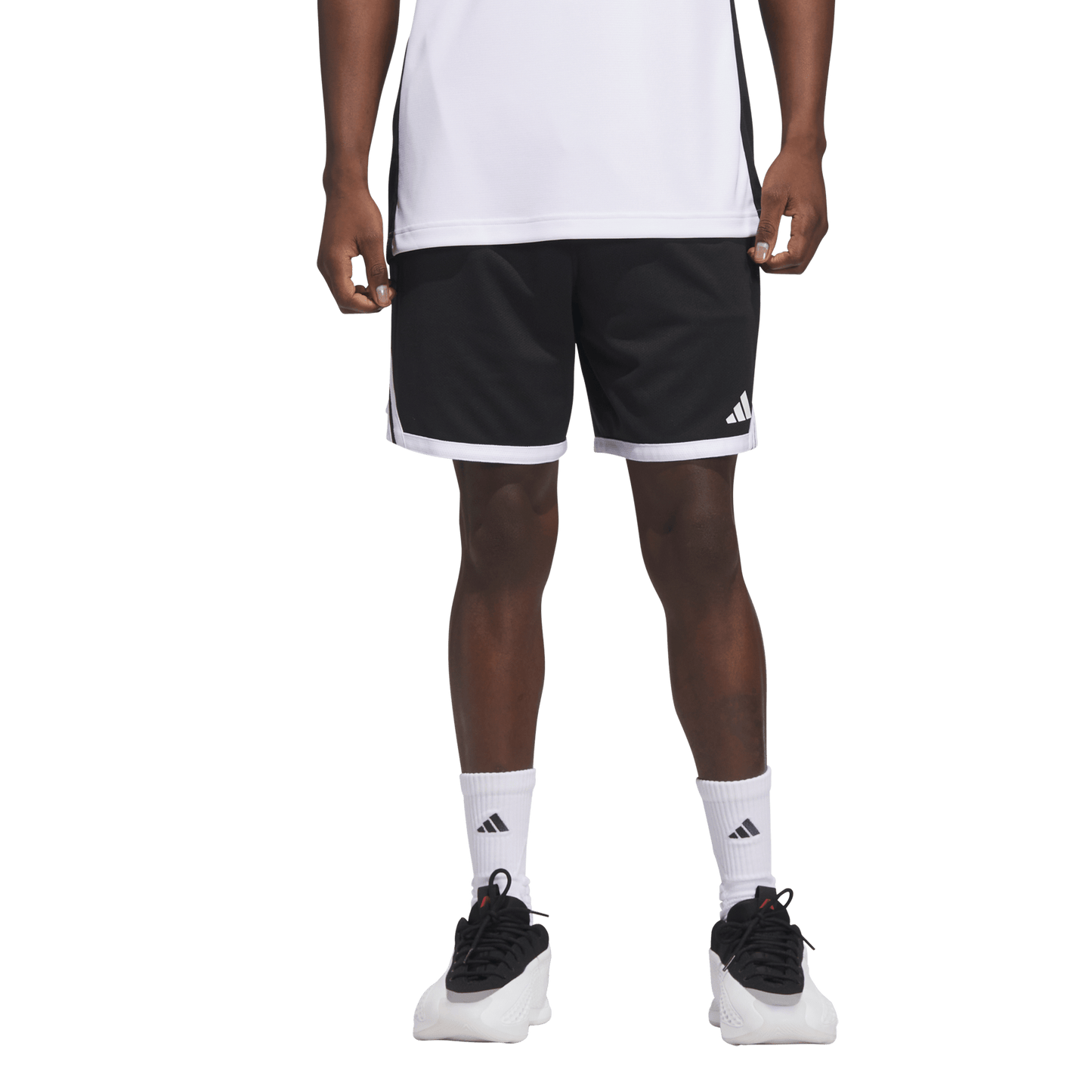 adidas Everyday Pro Basketball Shorts | Black-White | Men's