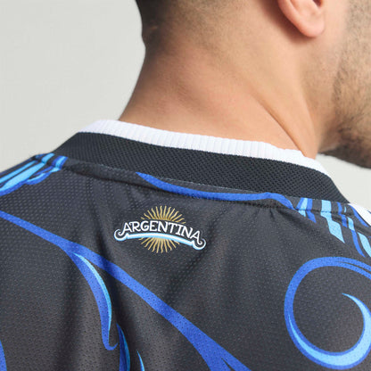 adidas Argentina 26 Away Authentic Jersey | Black / Lucid Blue / Blue Burst | Men's