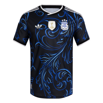 adidas Argentina 26 Away Authentic Jersey | Black / Lucid Blue / Blue Burst | Men's