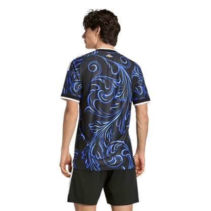 adidas Argentina 26 Away Authentic Jersey | Black / Lucid Blue / Blue Burst | Men's