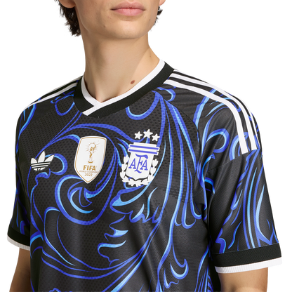 adidas Argentina 26 Away Authentic Jersey | Black / Lucid Blue / Blue Burst | Men's