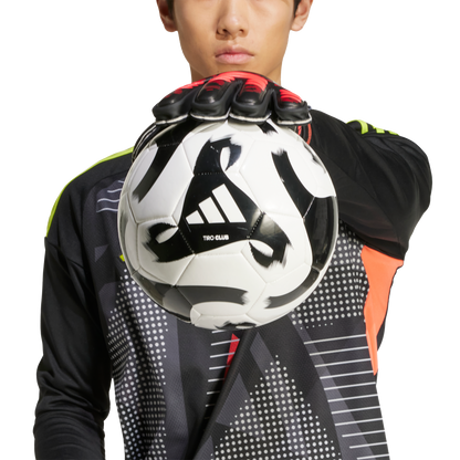 adidas Predator Match Fingersave Soccer Goalkeeper Gloves | Black / Lucid Red | Men's