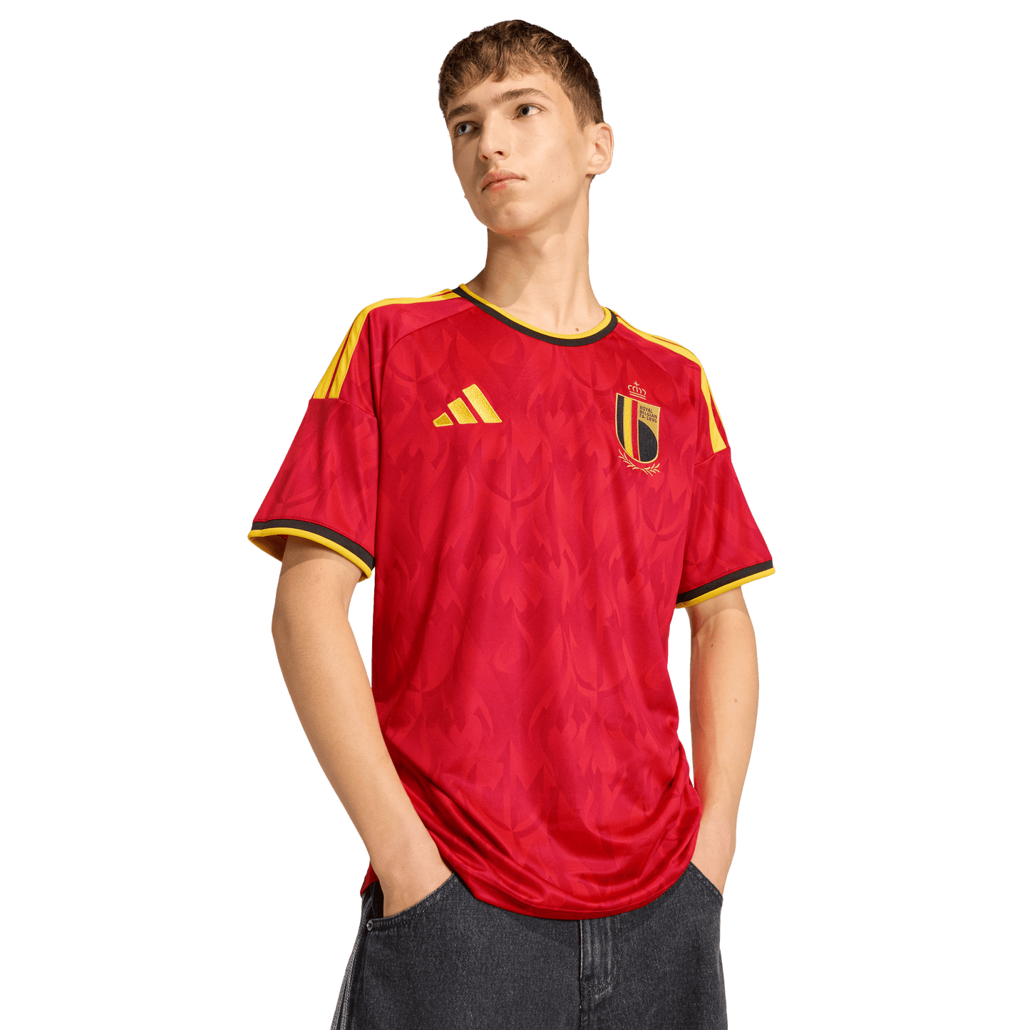adidas Belgium 26 Home Jersey | Red / Bold Gold | Men's